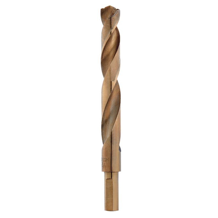 Milwaukee RED HELIX 48-89-2329 Jobber Length Twist Drill Bit, 1/2 in Drill - Fraction, 0.5 in Drill - Decimal Inch, 135 deg Point, Steel, Uncoated